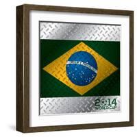 Abstract 2014 World Cup Poster-vipervxw-Framed Art Print