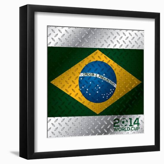 Abstract 2014 World Cup Poster-vipervxw-Framed Art Print