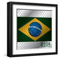 Abstract 2014 World Cup Poster-vipervxw-Framed Art Print