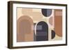 Abstract Arches Charcoal Terracotta 2-Urban Epiphany-Framed Art Print