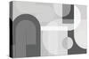 Abstract Arches Gray 2-Urban Epiphany-Stretched Canvas