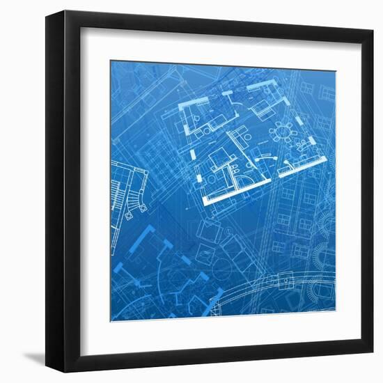 Abstract Architectural Background-ildogesto-Framed Art Print