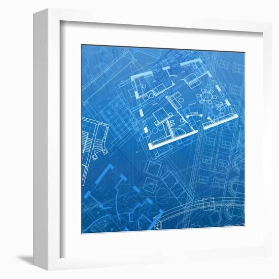 Abstract Architectural Background-ildogesto-Framed Art Print