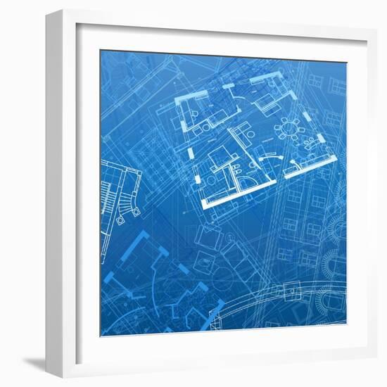 Abstract Architectural Background-ildogesto-Framed Art Print