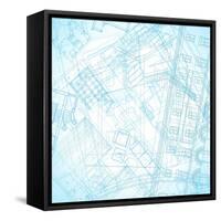 Abstract Architectural Background-ildogesto-Framed Stretched Canvas