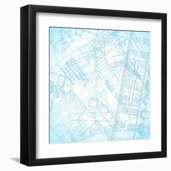 Abstract Architectural Background-ildogesto-Framed Art Print