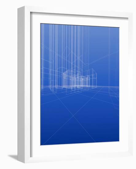 Abstract Architectural Sketch-mooltfilm-Framed Art Print