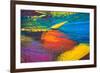 Abstract Art Background. Hand-Painted-Thirteen-Framed Photographic Print