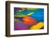 Abstract Art Background. Hand-Painted-Thirteen-Framed Photographic Print