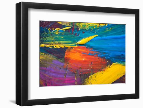 Abstract Art Background. Hand-Painted-Thirteen-Framed Photographic Print