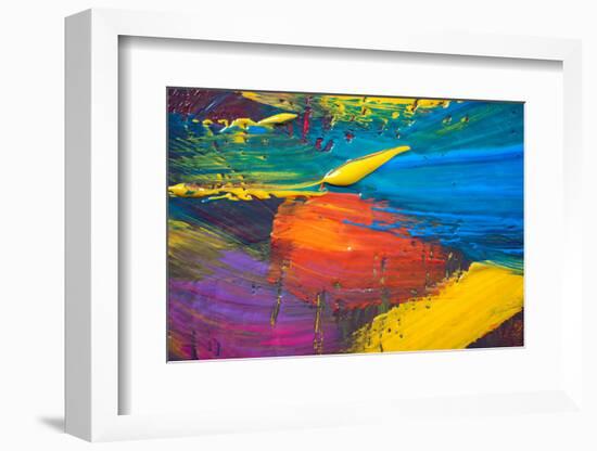 Abstract Art Background. Hand-Painted-Thirteen-Framed Photographic Print