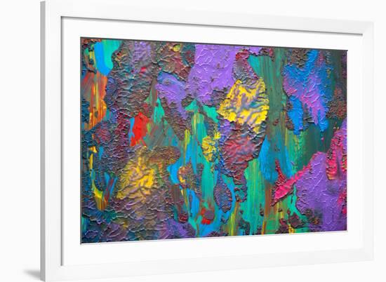 Abstract Art Background. Hand-Painted.-Thirteen-Framed Photographic Print