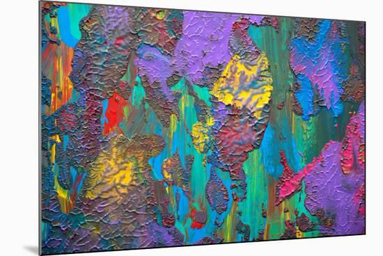 Abstract Art Background. Hand-Painted.-Thirteen-Mounted Photographic Print