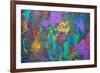 Abstract Art Background. Hand-Painted.-Thirteen-Framed Photographic Print