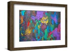 Abstract Art Background. Hand-Painted.-Thirteen-Framed Photographic Print