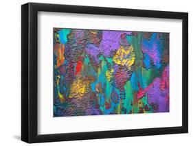 Abstract Art Background. Hand-Painted.-Thirteen-Framed Photographic Print