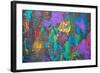 Abstract Art Background. Hand-Painted.-Thirteen-Framed Photographic Print