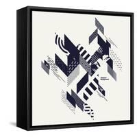 Abstract Art Background with Geometric Elements-theromb-Framed Stretched Canvas