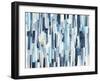 Abstract Art Background with Multicolor Stripes and Teals. Ink Texture on Paper-openeyed-Framed Art Print