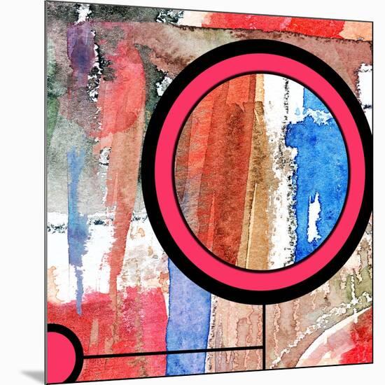 Abstract Art Collage, Mixed Media And Watercolor On Paper-Andriy Zholudyev-Mounted Art Print