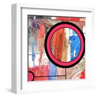 Abstract Art Collage, Mixed Media And Watercolor On Paper-Andriy Zholudyev-Framed Art Print