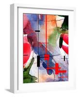 Abstract Art Collage, Mixed Media And Watercolor On Paper-Andriy Zholudyev-Framed Art Print