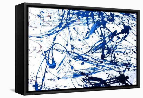 Abstract Art Creative Background. Hand Painted Background.-Nataliya Sdobnikova-Framed Stretched Canvas