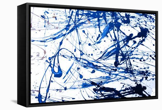 Abstract Art Creative Background. Hand Painted Background.-Nataliya Sdobnikova-Framed Stretched Canvas