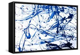 Abstract Art Creative Background. Hand Painted Background.-Nataliya Sdobnikova-Framed Stretched Canvas