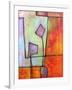 Abstract Art Window Dressing Tangerine Orange-Blenda Tyvoll-Framed Art Print