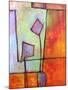 Abstract Art Window Dressing Tangerine Orange-Blenda Tyvoll-Mounted Art Print