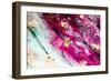 Abstract Art with Gold Colors and Sparkles. Artistic Design. Painter Uses Vibrant Paints to Create-CARACOLLA-Framed Photographic Print