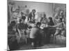Abstract Artists in Group Discussion in the East 10th St Studio of Milton Resnick-James Burke-Mounted Premium Photographic Print