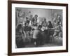 Abstract Artists in Group Discussion in the East 10th St Studio of Milton Resnick-James Burke-Framed Premium Photographic Print