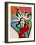 Abstract Artwork of a Angry Man Holding His Head-Paul Brown-Framed Photographic Print