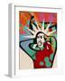 Abstract Artwork of a Angry Man Holding His Head-Paul Brown-Framed Photographic Print