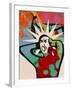 Abstract Artwork of a Angry Man Holding His Head-Paul Brown-Framed Photographic Print