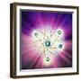 Abstract Artwork of Earth Arranged As An Atom-Mehau Kulyk-Framed Premium Photographic Print