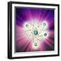 Abstract Artwork of Earth Arranged As An Atom-Mehau Kulyk-Framed Premium Photographic Print