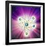 Abstract Artwork of Earth Arranged As An Atom-Mehau Kulyk-Framed Photographic Print