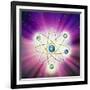 Abstract Artwork of Earth Arranged As An Atom-Mehau Kulyk-Framed Photographic Print