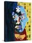 Abstract Artwork of Man Depicting Mental Illness-Paul Brown-Stretched Canvas