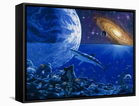 Abstract Artwork of the Evolution of Life-Chris Butler-Framed Stretched Canvas