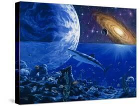 Abstract Artwork of the Evolution of Life-Chris Butler-Stretched Canvas