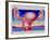 Abstract Artwork of Uterus, Pill & Menstrual Cycle-John Bavosi-Framed Photographic Print