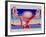 Abstract Artwork of Uterus, Pill & Menstrual Cycle-John Bavosi-Framed Photographic Print