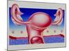 Abstract Artwork of Uterus, Pill & Menstrual Cycle-John Bavosi-Mounted Photographic Print