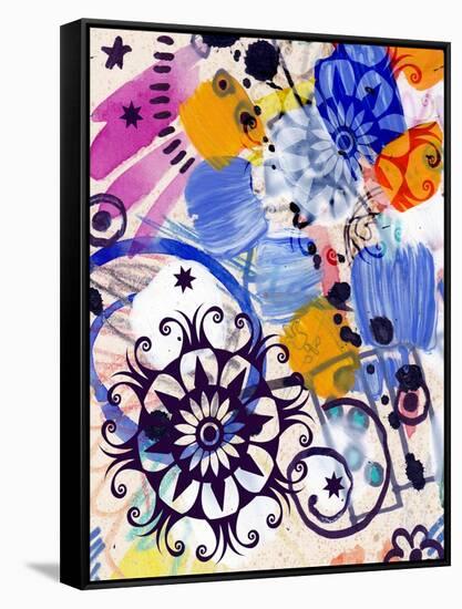 Abstract Background, Color Painted Graffiti-Andriy Zholudyev-Framed Stretched Canvas