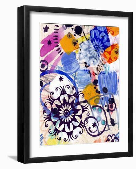 Abstract Background, Color Painted Graffiti-Andriy Zholudyev-Framed Art Print