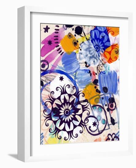 Abstract Background, Color Painted Graffiti-Andriy Zholudyev-Framed Art Print